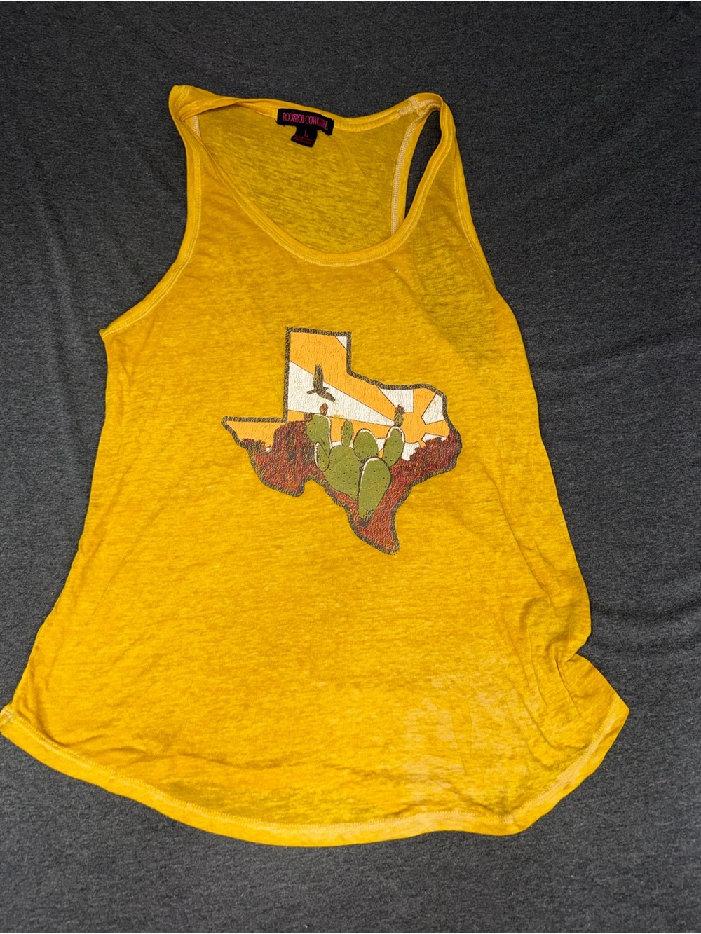 Women’s Rock & Roll Cowgirl Graphic Tank Top Size L